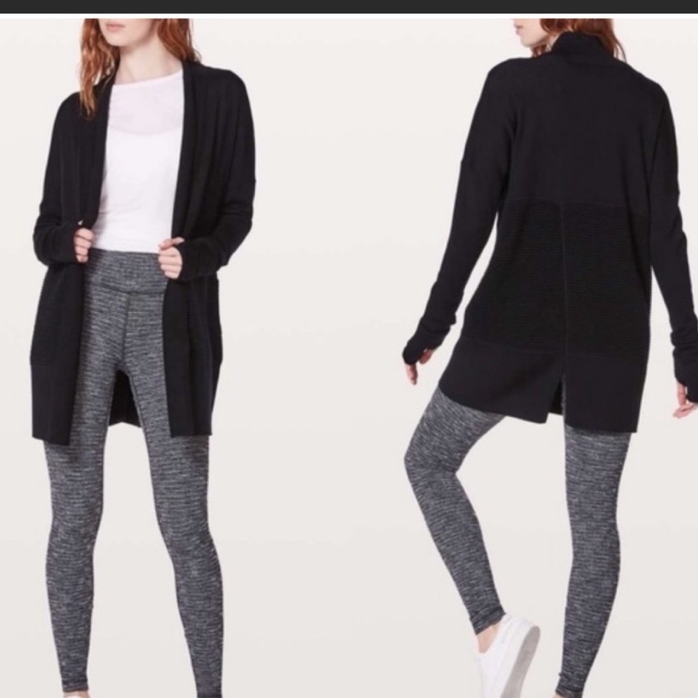 Lululemon Sit in Lotus Split Back Wrap Cardigan Sweater